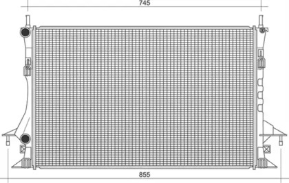 Радиатор, охлаждение двигателя MAGNETI MARELLI 350213113500