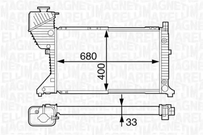 Радиатор, охлаждение двигателя MAGNETI MARELLI 350213123200