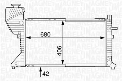 Радиатор, охлаждение двигателя MAGNETI MARELLI 350213123300