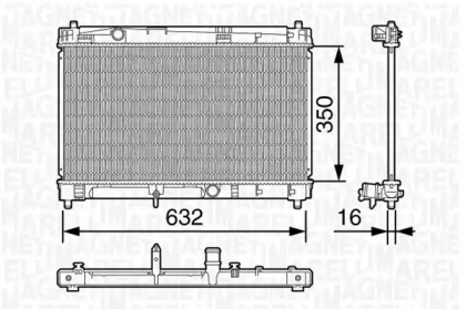 Радиатор, охлаждение двигателя MAGNETI MARELLI 350213137100