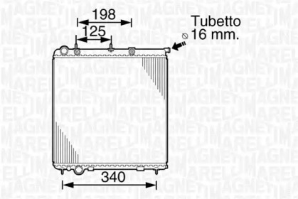 Радиатор, охлаждение двигателя MAGNETI MARELLI 350213821000