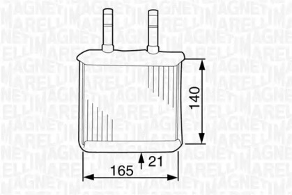 Теплообменник, отопление салона MAGNETI MARELLI 350218313000