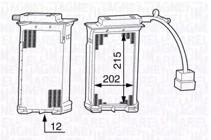 Теплообменник, отопление салона MAGNETI MARELLI 350218342000