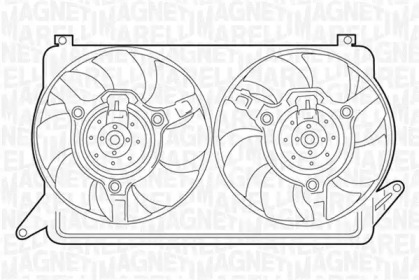 Вентилятор, охлаждение двигателя MAGNETI MARELLI 069422244010