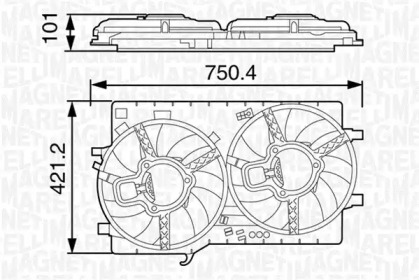 Вентилятор MAGNETI MARELLI 069422458010