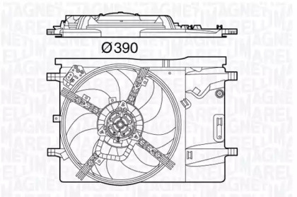 Вентилятор, охлаждение двигателя MAGNETI MARELLI 069422576010