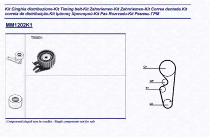 Комплект ремня ГРМ MAGNETI MARELLI 341312021101