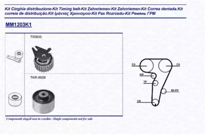 Комплект ремня ГРМ MAGNETI MARELLI 341312031101