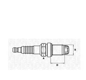 Свеча зажигания MAGNETI MARELLI 062000783304