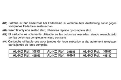 Амортизатор AL-KO 308503